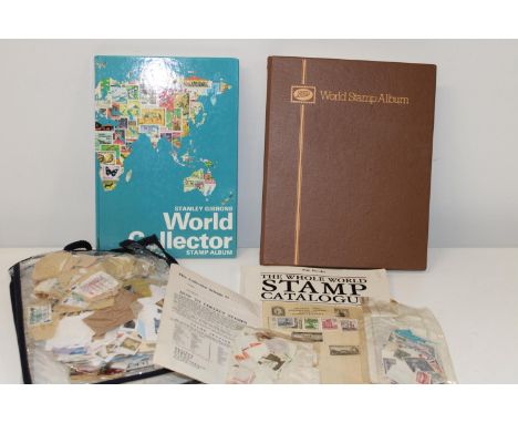 A selection of vintage stamp albums &amp; books &amp; loose stamps 