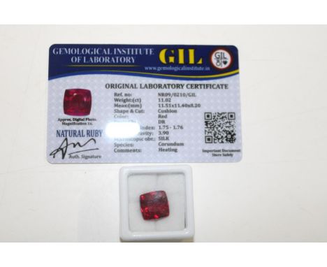 A ruby gemstone with cert 