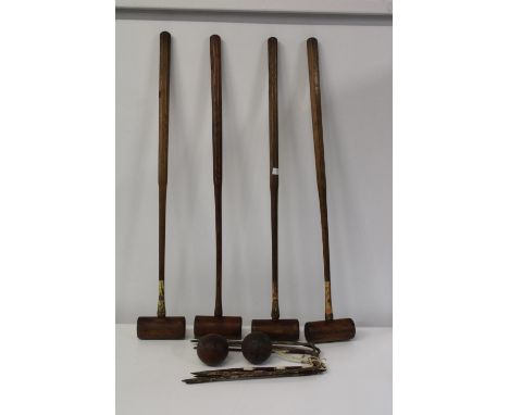 A vintage croquet set 