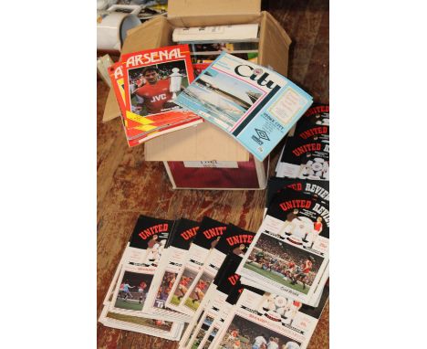 A box of vintage assorted football programmes 