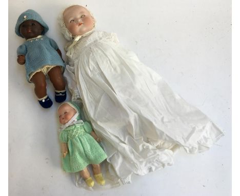 Three ceramic dolls, all marked A.M Germany 