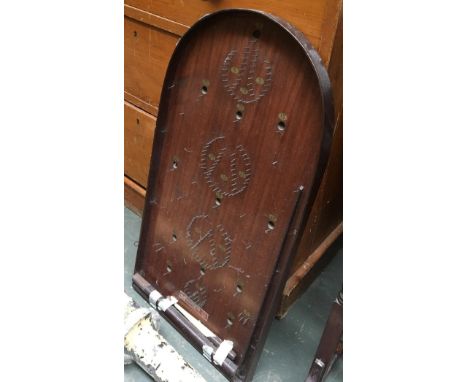 A Corinthian bagatelle board (af), 67cmL 
