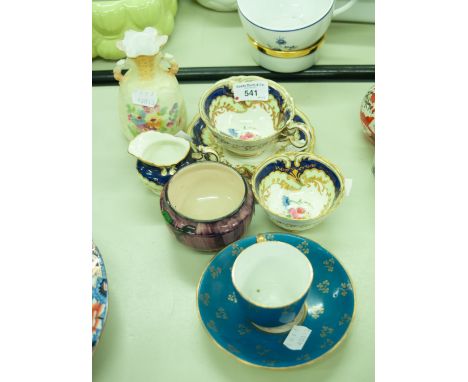GERMAN PORCELAIN CUP AND SAUCER, DECORATED WITH KAUFFMAN SERIES BISTO CHINA TEA CUP, SAUCER AND MATCHING MILK JUG AND SUGAR B