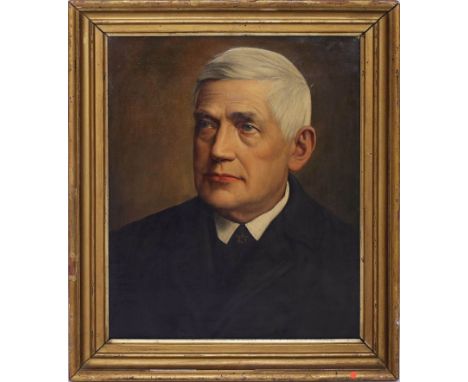 Portraitist (um 1900) Eleganter, älterer Herr im Portrait. Öl/Lwd. (rest.). Ca. 45,5x 35,8 cm. Leiste (best.).