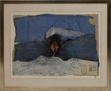 Janssen, Horst (1929 Hamburg 1995) Leda und der Schwan. Farboffset, re. u. mit Bleistift sign. Bildmaß ca. 34x 46,5 cm. PP., 