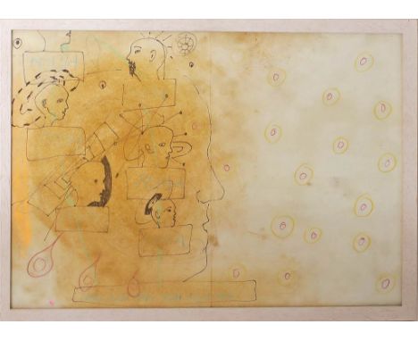 Dott, Sergej Alexander (geb. 1959 in Berlin) Ohne Titel. Mischtechnik, wohl erworben in der Galerie Baum auf dem Hügel 09/201
