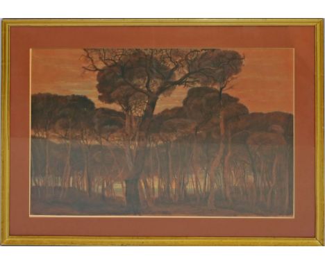 Hertel, Albert (1843 Berlin 1912) Landschaft. Pastell, li. u. monog. "AH". Ca. 48x 70 cm. PP., R.