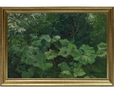 Herrmann, W. (1. Drittel 20. Jh.) Pflanzen. Öl/Lwd./Platte, re. u. sign. Ca. 22x 33 cm. R.