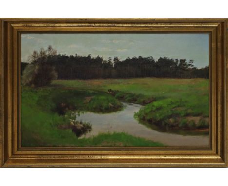 Landschaftsmaler (1. Hälfte 20. Jh.) 2 Arbeiten. Öl/Platte. Ca. 31,5x 48,5 und 31,5x 53,5 cm. R. 