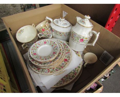 A selection of Royal Crown Derby tablewares including tea cups and saucers, dinner plates etc, some a/f