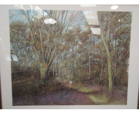 'Woodland' large print, framed and glazed, 66cm x 56cm 