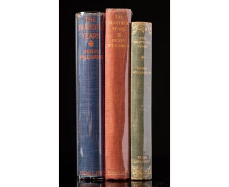 WILLIAMSON, Henry - The Beautiful Years A Tale of Childhood : org. blue cloth lettered in red, 8vo, Collins, first, 1921. * A