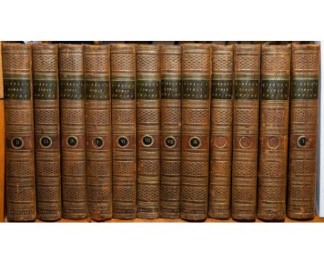GIBBON, Edward - The History of the Decline and Fall of the Roman Empire : twelve volume set, portrait frontispiece, 3 maps, 