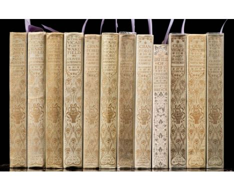 BROCK, C. E (illustrator) - Northanger Abbey by Jane Austen : org. light green cloth decorated extensively in gilt, 8vo, Insc