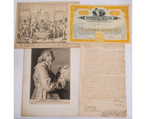 PAUL DU PONT [1603-1668] after van Dyck- a portrait engraving of Henricus Steenwyck, together with a similar portrait of Nico