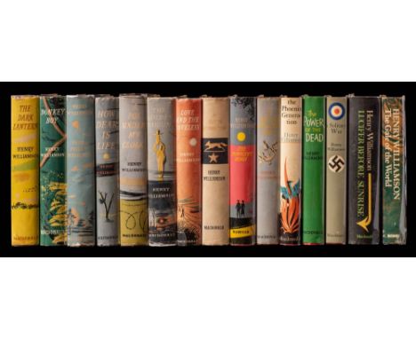 WILLIAMSON, Henry - 'A Chronicle of Ancient Sunlight' : 15 volume set, all first editions cloth in d/ws. The Dark Lantern (19