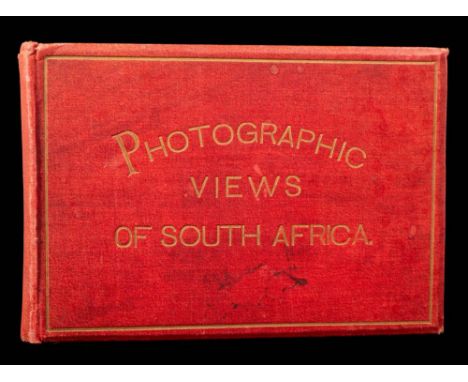 SOUTH AFRICA PHOTOGRAPHS: Photograph album, gilt blocked on the upper cover, " Photographic View of South Africa," Twenty pho