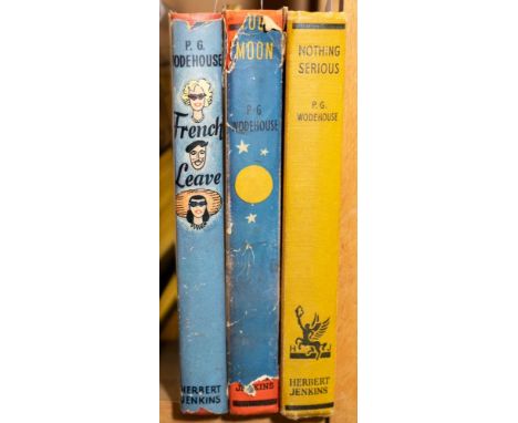 WODEHOUSE, P. G - French Leave : org. cloth in torn but complete d/w, 8vo, first edition, 1955. With - Full Moon, org. cloth 