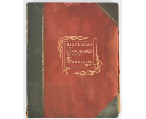 CRANE, Walter : Illustrations to Shakespeare's Tempest - Seven woodblock mounted plates with tissue guards, in original worn 
