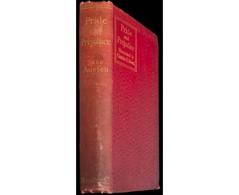 AUSTEN, Jane - Pride And Prejudice: illustrated by Charles E Brock, org. dark red cloth a little stained and rubbed on the sp