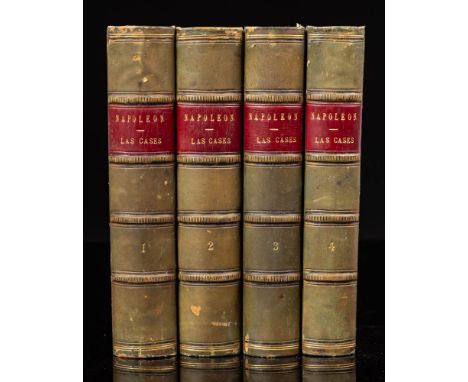 CASES, Count de las - The Life, Exile, and Conversations of the Emperor Napoleon : 4 volumes,3 portrait frontispieces, 20 pla