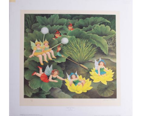 Beryl Cook (1926-2008), 'Fairies and Pixies', signed limited edition print, No 277/650, published by Alexander Gallery, 57cm 