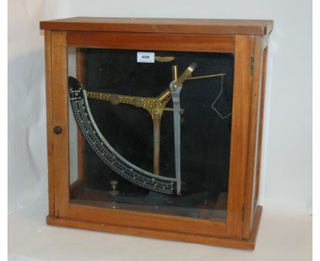 A cotton measure by James Heal and Co, Ltd, in glazed case and four other glazed case scales, 51cm wide and smaller (5) Condi