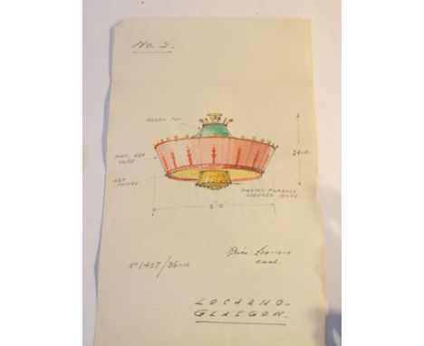 Original artwork for lighting at the Locarno, Glasgow Condition Report: Available upon request