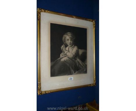 A Victorian Print by James Sant: "Speak Lord for they Servant Heareth".