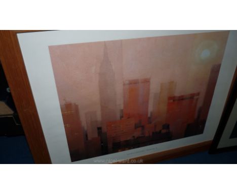 A Print - Xavier Carbonel 'Manhatton II', 71 x 91 cms