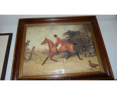 A Victorian Print by C. Spencelayh; 'Going Out', 16" x 30"