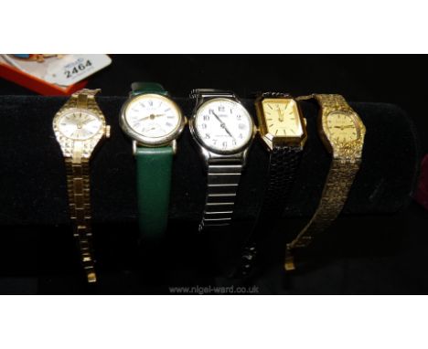 Five miscellaneous Ladies wristwatches including Rotary, Lorus, Bulova, etc. 