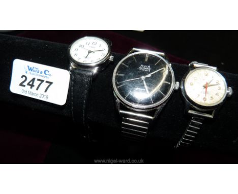 Three Wristwatches including gent's Avia Olympic, ladies Timex and N.S.A.