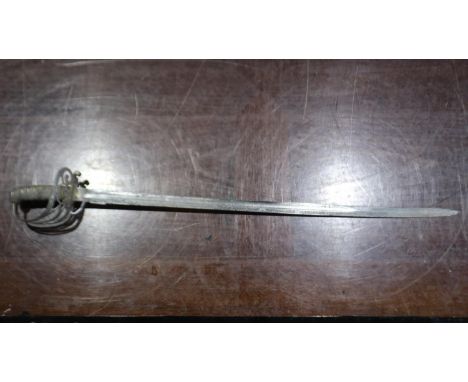 Victorian 1827 pattern Rifle Officers sword, with shagreen grip, made by Henry Wilkinson, lacking scabbard. Not available for