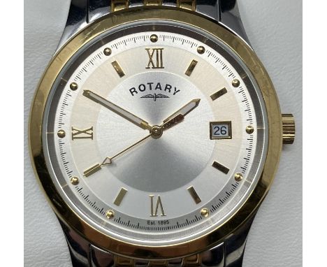 A gentleman's stainless steel Rotary GB00793/09 wristwatch, boxed, with manual, wrist measure and spare links 