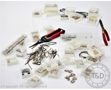 A large quantity of assorted jewellers spares and repairs in yellow and white metal, to include; clasps (lobster, screw clasp