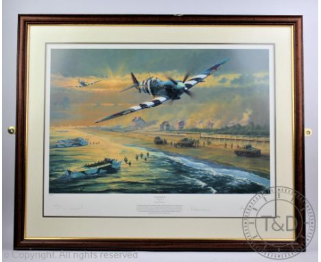 After Anthony Saunders, Limited edition print on paper, Juno Beach,No.253/400, Signed,and Ivan Berryman, limited edition prin