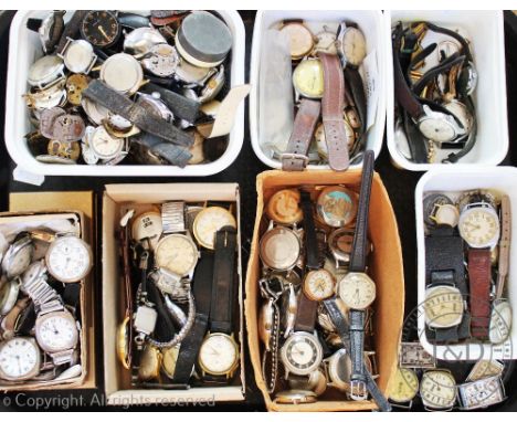 A large collection of wristwatches to include a CWC Royal Air Force military issue steel watch face, W10-6645-99 523-8290, 75