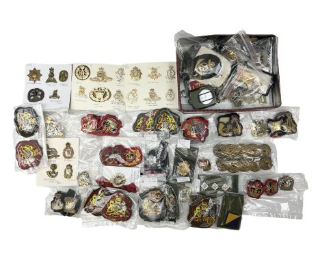Staybrite and other cap badges, various regiments including Lincolnshire, Royal Army Dental Corps, Royal Logistic Corps, Roya