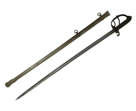 Victorian army officer's sword for the West York Yeomanry, the 86.5cm fullered steel blade by W. Buckmaster & Co New Burlingt