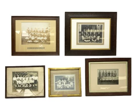 Five early 20th century sporting photographs - rugby entitled 'Hull F.C. Season 1901-2 Who Played and Defeated Kingston Rover