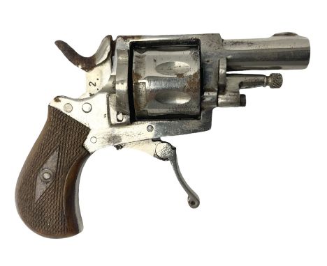 Early 20th Century continental Fritum 8-shot top venting revolver starting pistol in the Bulldog style; .22 calibre having sa