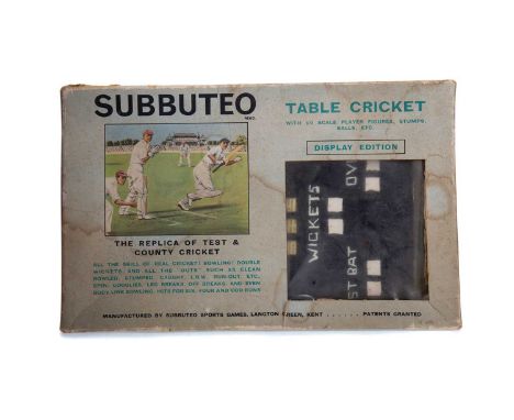 SUBBUTEO CRICKET GAME,in original box