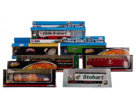 COLLECTION OF DIE-CAST MODELS,haulage themed, with numerous by Corgi, Super Haulers, Eddie Stobbart, and further Royal Mail, 