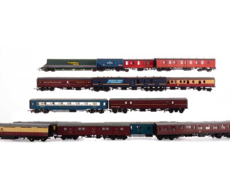 BACHMANN AND TRI-ANG CARRIAGES, WAGONS AND ROLLING STOCK,a group, some chassis with handpainted bodies