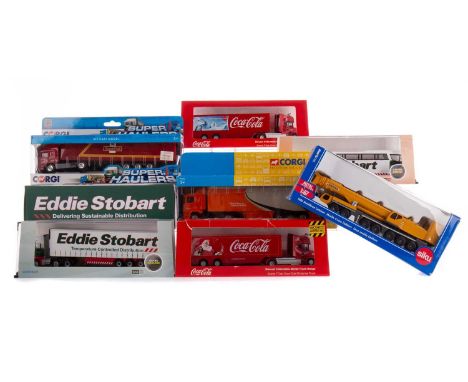 COLLECTION OF DIE-CAST MODELS,haulage themed, including numerous Atlas Editions and Oxford Eddie Stobart trucks, along with f