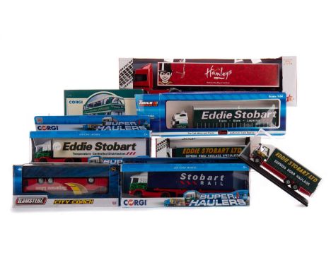 COLLECTION OF DIE-CAST MODELS,haulage themed, predominantly Corgi, Oxford and Atlas Editions, Eddie Stobbart, also CC 15807 C
