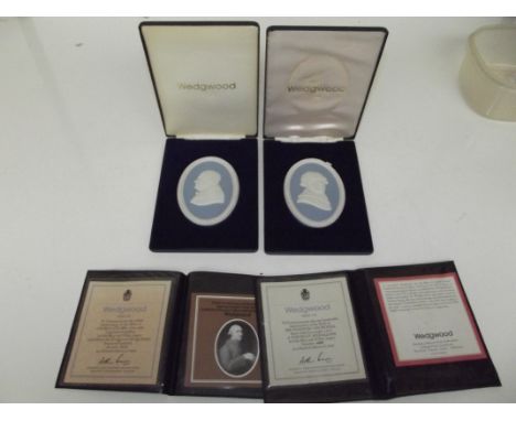 2x Commemorative Wedgwood portrait medallions