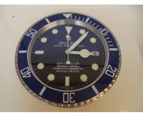Rolex Oyster Perpetual Date Deepsea Sea-Dweller Supalative Chronometer dealers wall clock with sweeping movement