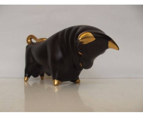Trentham Art Ware  Colin Melbourne figure of a bull  length 30cm 